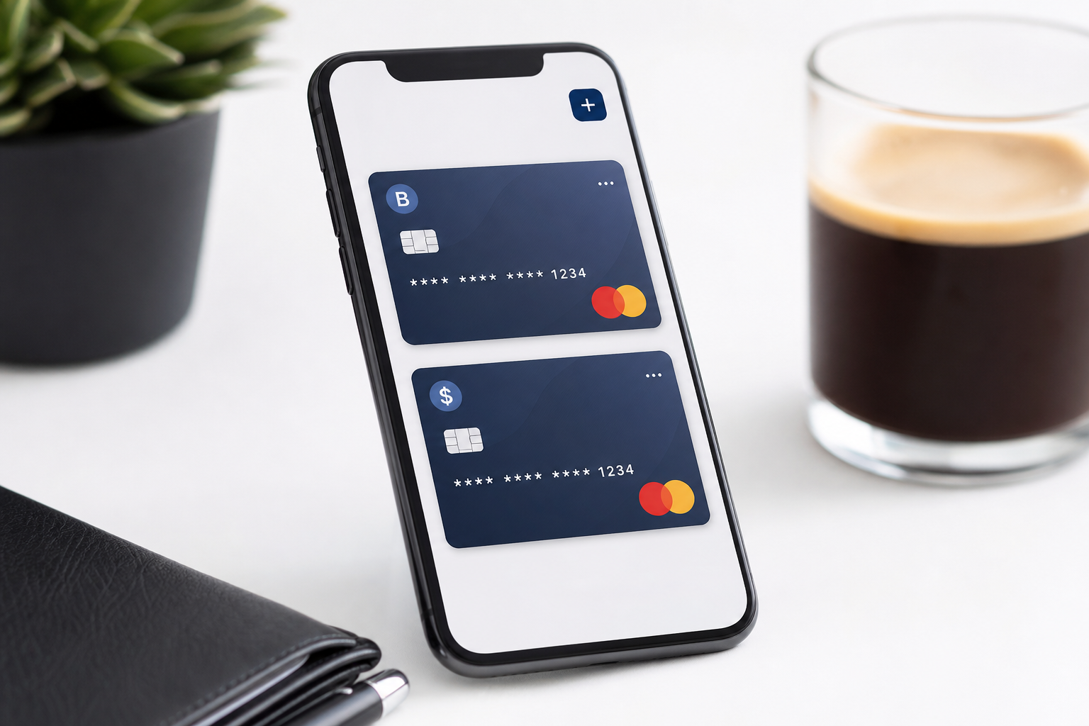 Tarjeta virtual en un smartphone para pagos online