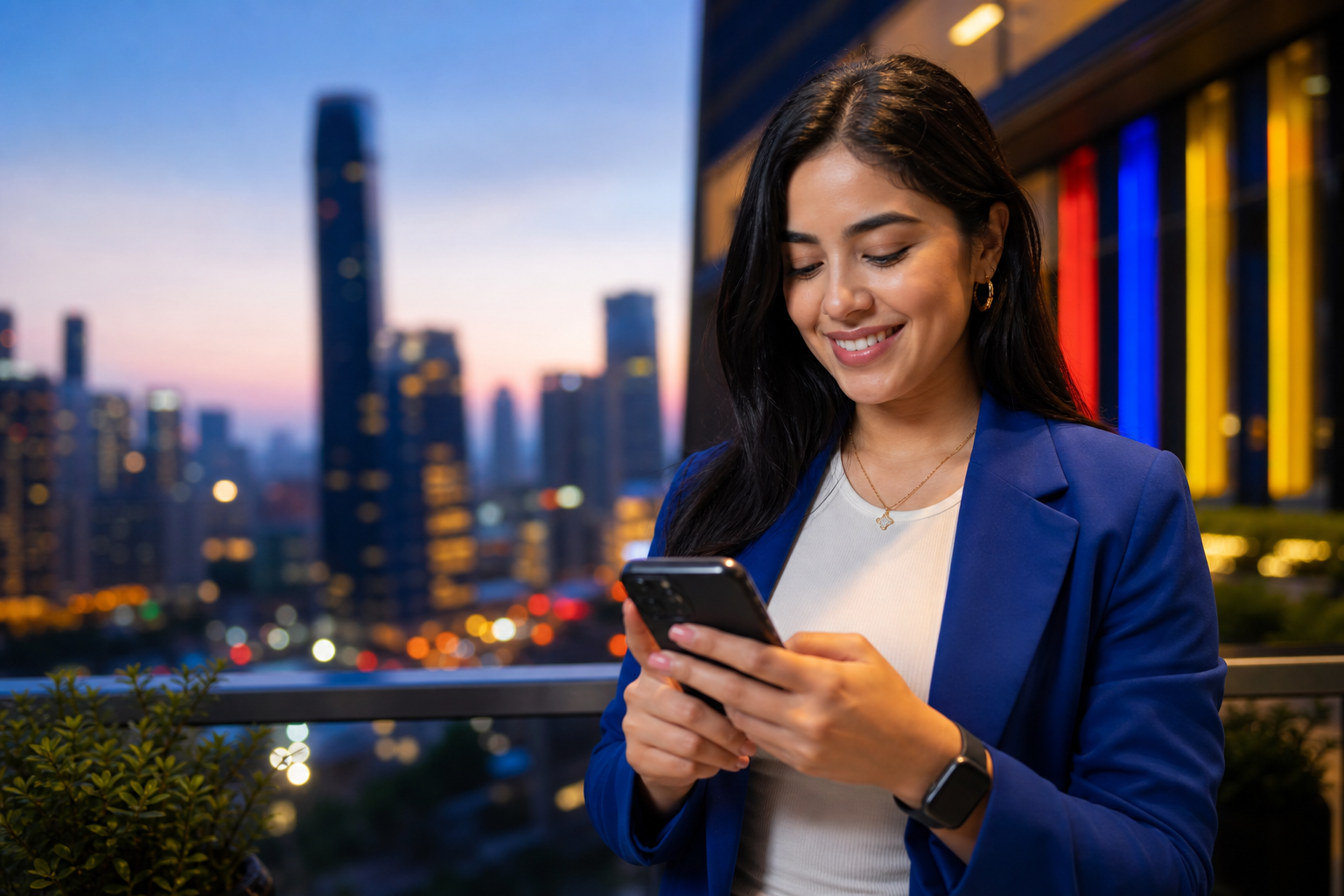 Persona usando una aplicación digital en el móvil
